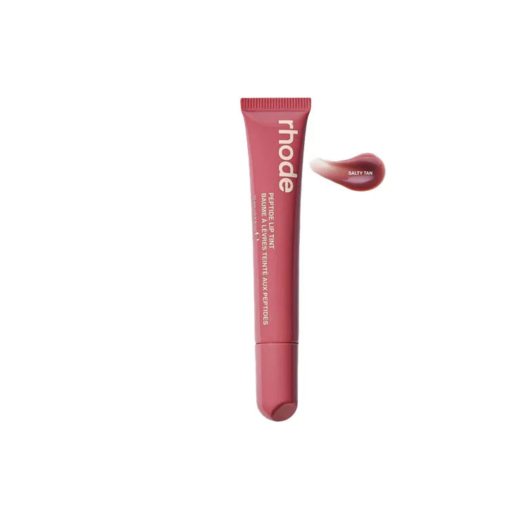 Rhode Salty Tan Lip Tint – Warm Nude-Brown Peptide Balm for Smooth, Glossy Lips | Meemstore